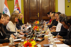 15 September 2018 The Speaker of the National Assembly of the Republic of Serbia in meeting with the Vice-President of India and Chairman of the Council of States